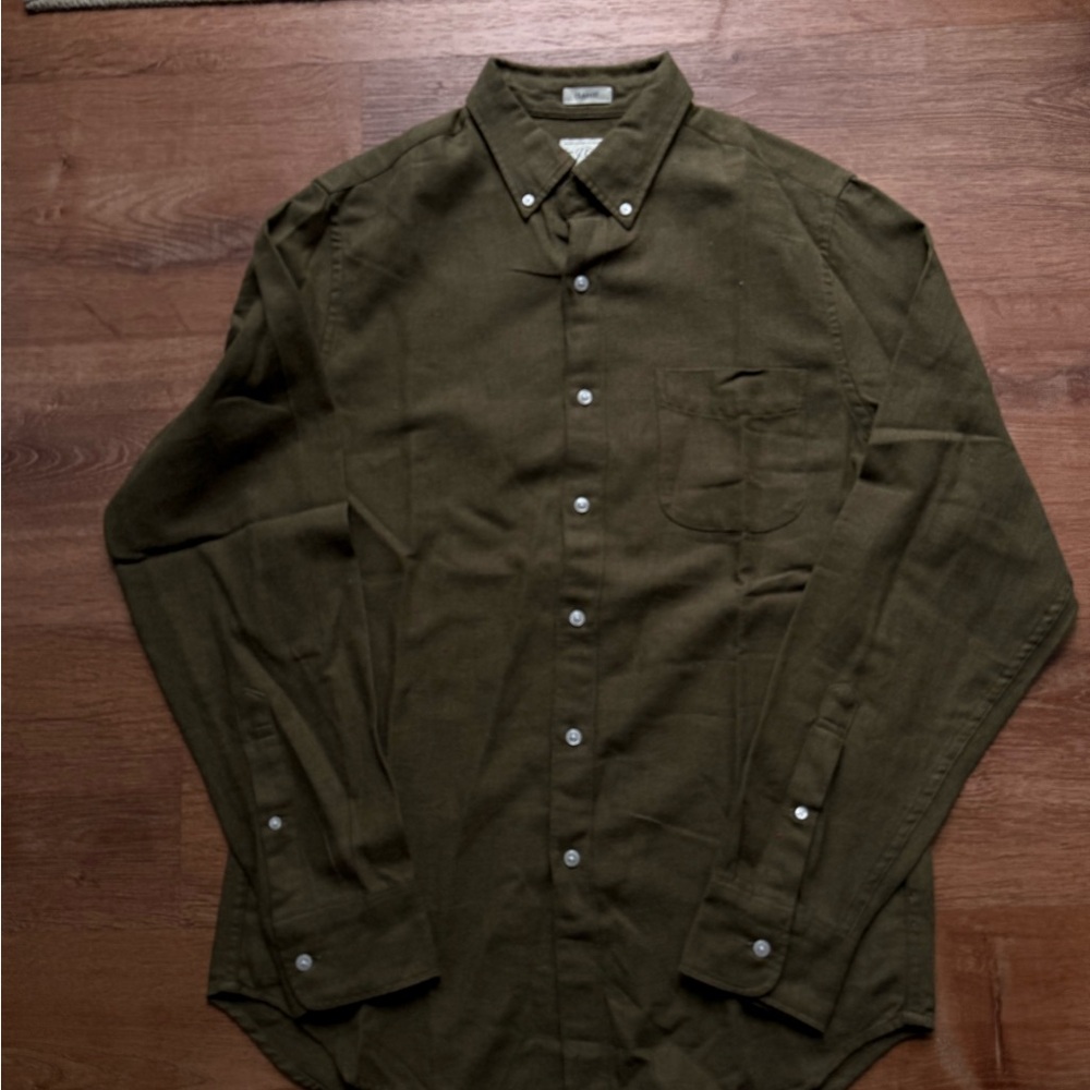 J. Crew Olive Green Button-Down Shirt